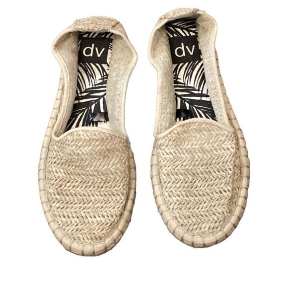 DV Dolce Vita Woven Espadrilles Slip on Loafers Flats Beige Tan Size 6.5 - Picture 2 of 8
